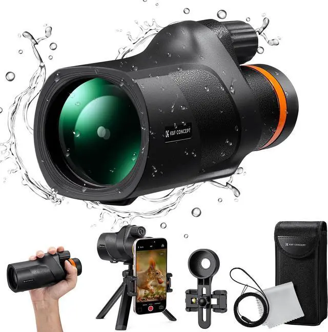 Main image of 80x100 Monocular-Telescope for Adults IP68 Waterproof High Powered with Smartphone Adapter & Tripod, with BAK4 Prism and FMC Lens, for for Bird Watching Hunting Hiking Camping Travelling
