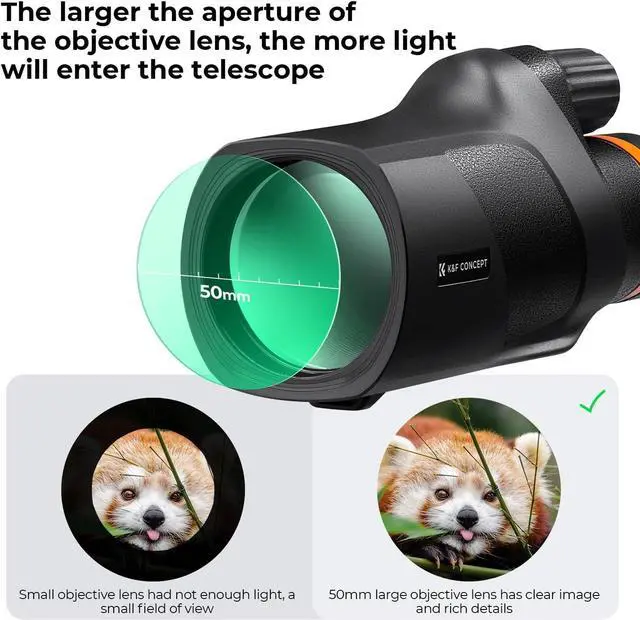 Alt view image 5 of 7 - 80x100 Monocular-Telescope for Adults IP68 Waterproof High Powered with Smartphone Adapter & Tripod, with BAK4 Prism and FMC Lens, for for Bird Watching Hunting Hiking Camping Travelling