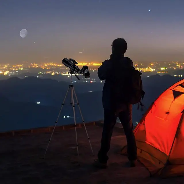 Alt view image 6 of 7 - Telescope for Adults, 70mm Aperture Refractor Telescopes (15X-180X) for Astronomy Beginners, Portable Travel Telescope with Phone Adapter & Adjustable Tripod