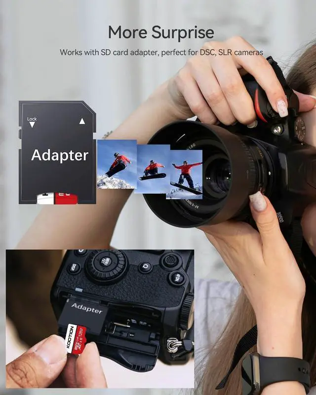 Alt view image 6 of 7 - 128GB Micro SD Card 5 Pack microSDXC UHS-I Memory Card with Adapter  U1, Full HD, C10 TF Flash Card for Smartphone