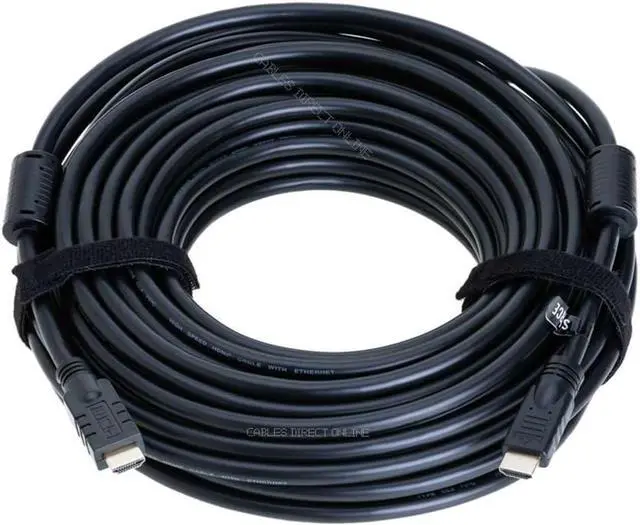 Alt view image 3 of 4 - 75FT HDMI Cable High-Speed 4K HDR 18Gbps Ethernet Audio Return Channel Gold-Plated 2.0 60Hz UHD ARC Universal Compatible with HDTV Projector, Gaming Console Laptop Home Theater (75FT, Black)