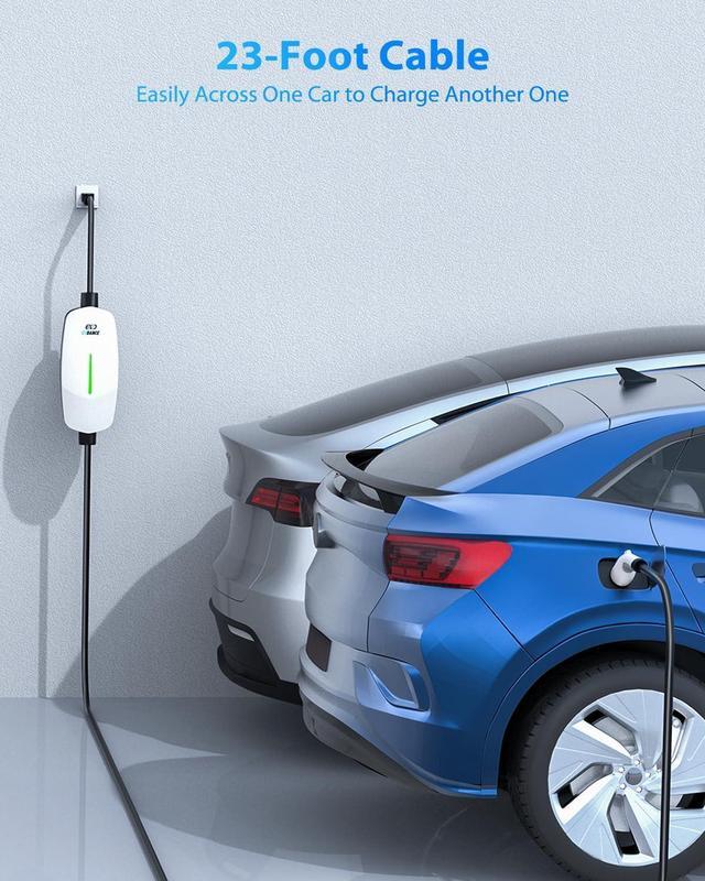 Alt view image 2 of 7 - Level 1 LEVEL2 EV Charger 16A Amp 110V-240V 25ft Portable Electric Vehicle Charging Station with NEMA 6-20 Plug, 5-15 Adapter for J1772 Electric Cars