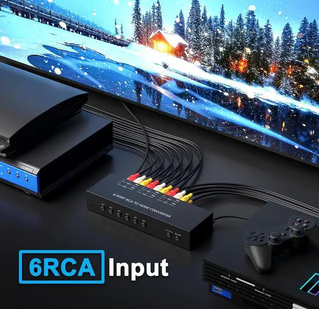 Alt view image 5 of 6 - RCA to HDMI Converter (6Port RCA to HDMI Converter)