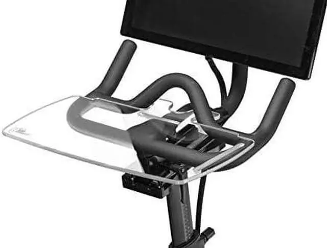 Alt view image 2 of 7 - The TrayV2 | Improved V2 Tray for Peloton Bike (orginals) - Work & Ride with Your Phone, Laptop, Book or Tablet (Black) (Tray V2, Acrylic Clear)