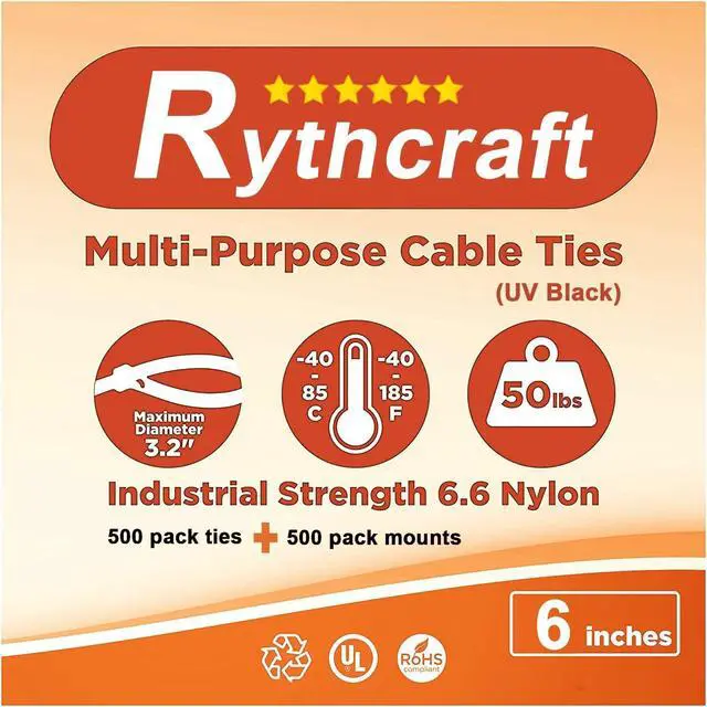 Alt view image 7 of 7 - 500 Pack 3/4" Zip Tie Adhesive Mounts Self Adhesive Cable Tie Base Holders with Multi-Purpose Tie wire clips with screw hole,Anchor stick on wire holder, Including 100 Pack ClipsBlack