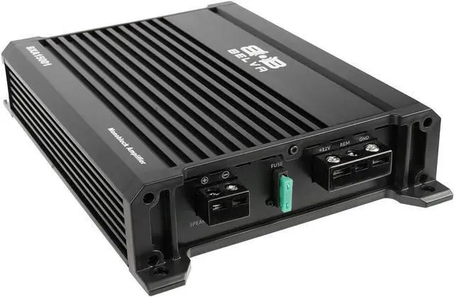 Alt view image 5 of 7 - BXA15001 1500W Peak BX-Series 2-Ohm Stable Class-A/B Monoblock Car Audio MOSFET Amplifier with Remote Subwoofer Level Control