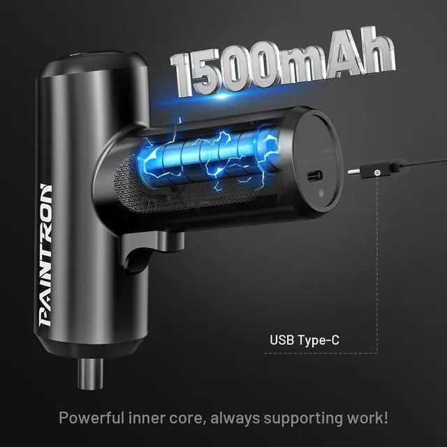 Alt view image 3 of 6 - Electric Screwdriver Set,4V Cordless Rechargeable Screwdriver with 4.5 N.m Torque, 1500 mAh Battery USB-C, LED Light, 12 Bits for Furniture/Electrical Repairs