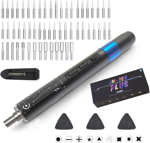 Alt view image 3 of 7 - Precision Electric Screwdriver Kit 61 In 1 Manual & Automatic Torque Power Screwdriver Set Rechargeable Cordless with LED Light for Laptop/Phone/Glasse/Watch