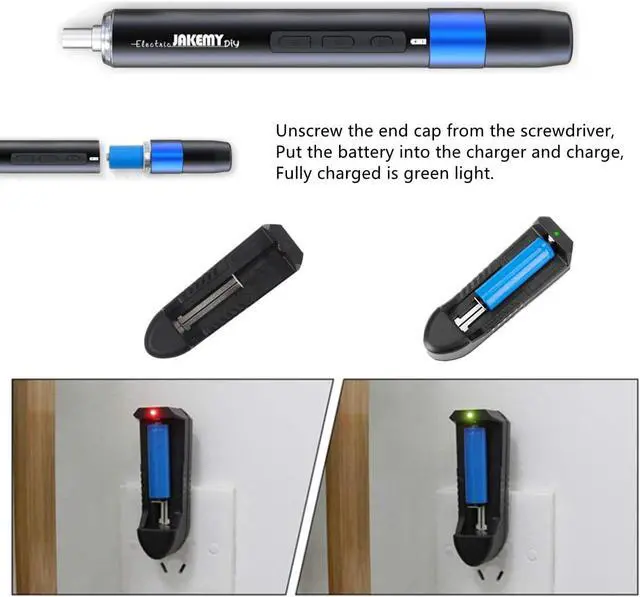 Alt view image 5 of 7 - Precision Electric Screwdriver Kit 61 In 1 Manual & Automatic Torque Power Screwdriver Set Rechargeable Cordless with LED Light for Laptop/Phone/Glasse/Watch