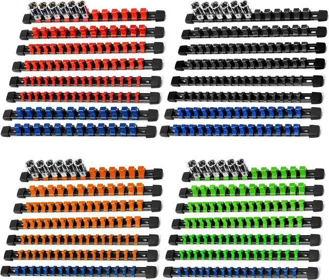 Main image of Socket Organizer Drive ABS Tools - Socket Holder, Premium Quality 30 Pieces Socket Holders Kit 1/4-Inch x 160 Clips, 3/8-Inch x 150 Clips, 1/2-Inch x 120 Clips30PC,Mix-color)