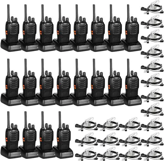 Main image of TD-V2 Walkie Talkies for Adults with Earpiece 2 Way Radios Walkie Talkies Long Range with Flashilght Two Way Radio Rechargeable for Business or Family (20 Pack)