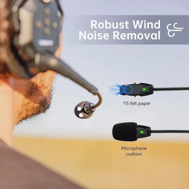 Alt view image 4 of 7 - Solidcom C1 Pro Wireless Intercom Headset System ENC Noise Cancellation Full Duplex 2-Person 1100ft Team Communication with PTT Mute Single Ear Headset for Church Drone TV Film Production