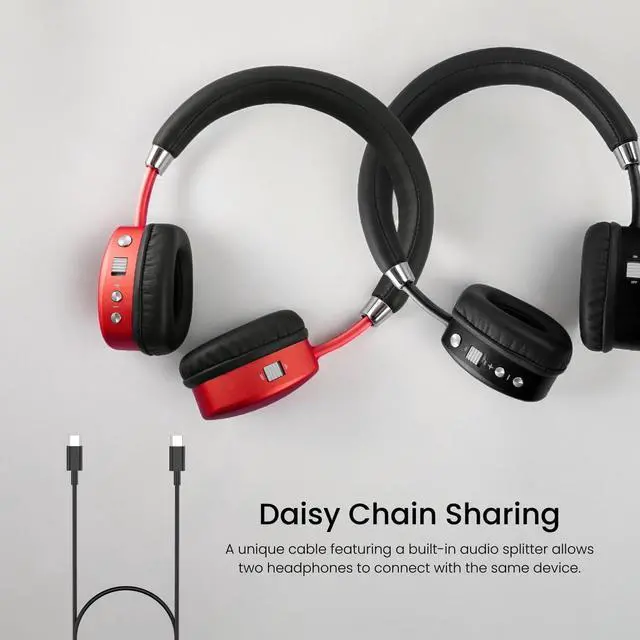 Alt view image 5 of 7 - Puro Sound Labs PuroQuiet Plus Volume Limited On-Ear Active Noise Cancelling Bluetooth Headphones Lightweight Headphones for Kids with Built-in MicrophoneSafer Sound Studio-Grade Quality (Red)