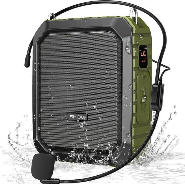 Main image of Voice Amplifier for Teacher with Portable Microphone and Speaker, 18W Megaphone with Wired Mic Headset, IPX5 Waterproof & Rechargeable Bluetooth Speaker Systems for Tour Guide, Speech, Meeting