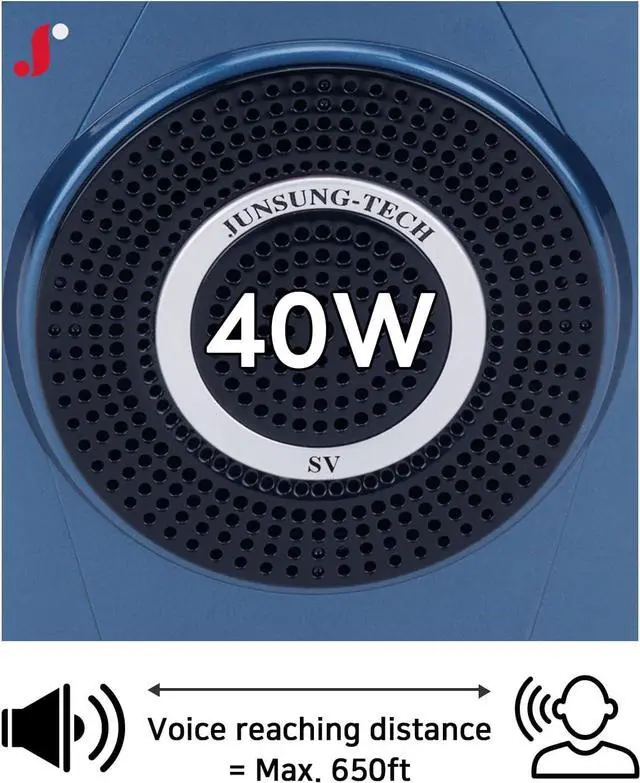 Alt view image 2 of 7 - SV 40W Portable Voice Amplifier with Microphones