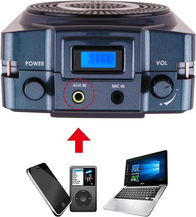 Alt view image 3 of 7 - SV 40W Portable Voice Amplifier with Microphones