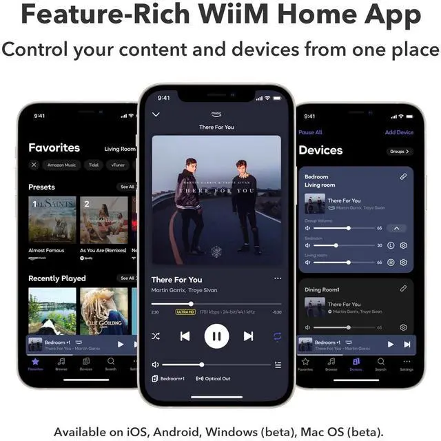 Alt view image 6 of 7 - Multiroom Streaming Amplifier | Compatible with AirPlay, Google Cast, Alexa | HDMI, Voice Control | Stream from Spotify,  Music, Tidal & More | Silver