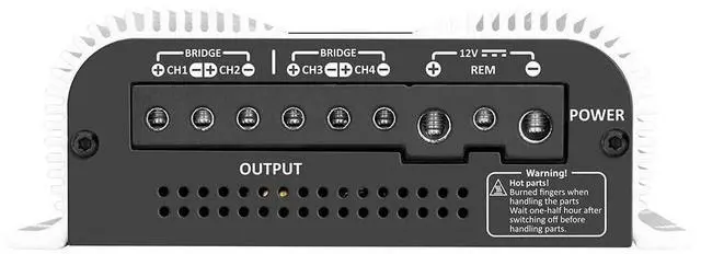 Alt view image 4 of 5 - TS 800x4 Car Audio Multichannel Amplifier 800 Watts Rms 2 Ohms 4 Channel 2 Bridged Channel Full Range Crossover, RCA/High Level Input, Class D