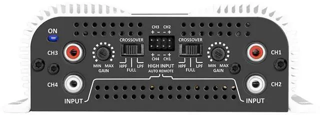 Alt view image 5 of 5 - TS 800x4 Car Audio Multichannel Amplifier 800 Watts Rms 2 Ohms 4 Channel 2 Bridged Channel Full Range Crossover, RCA/High Level Input, Class D