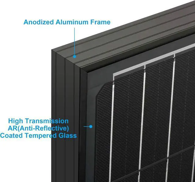 Alt view image 5 of 6 - 200 Watt 12V Monocrystalline Solar Panel with Solar Connectors, High Efficiency Module PV Power for Battery Charging Boat, Caravan, RV and Any Other Off Grid Applications(1 Pack)