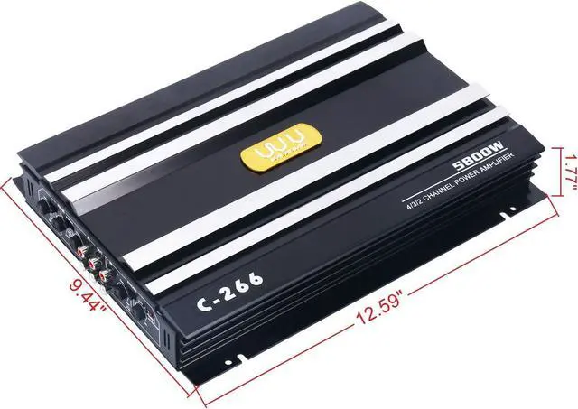 Alt view image 6 of 7 - C-266 Car 4 Channel Power Amplifier Stereo Audio Super Bass Sub Woofer Amp 12V