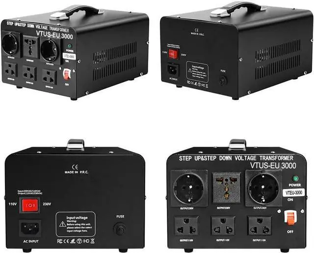 Alt view image 7 of 7 - Yinleader 3000W Voltage Converter Transformer(110V to 220V,220V to 110V) Step Up/Down Converter 110/120 Volt - 220/240 Volt w/US Standard Power Cord,Circuit Breaker Protection (VTUSEU-3000)