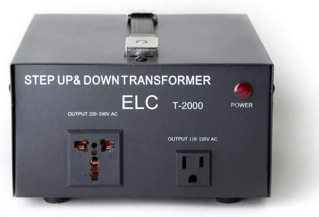 Alt view image 2 of 3 - ELC T Series 2000 Watt Voltage Converter Transformer - Step Up/Down - 110v to 220v / 220v to 110v Power Converter - Circuit Breaker Protection, CE Certified [3-Years Warranty]