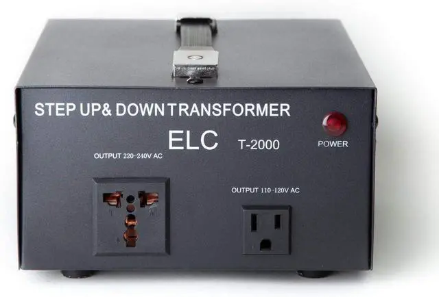 Main image of ELC T Series 2000 Watt Voltage Converter Transformer - Step Up/Down - 110v to 220v / 220v to 110v Power Converter - Circuit Breaker Protection, CE Certified [3-Years Warranty]