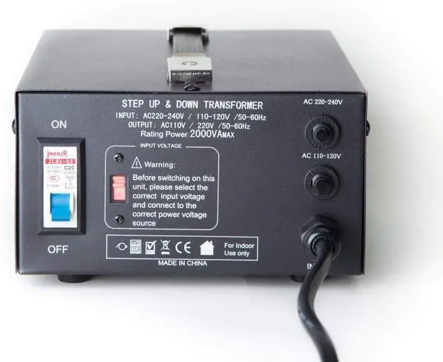Alt view image 3 of 3 - ELC T Series 2000 Watt Voltage Converter Transformer - Step Up/Down - 110v to 220v / 220v to 110v Power Converter - Circuit Breaker Protection, CE Certified [3-Years Warranty]