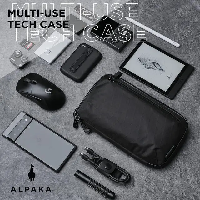 Alt view image 7 of 7 - Tech Case Mini Small Travel Organizer Pouch for Electronics, Cables, Cell Phone | Tech Pouch for Electronic Accessories