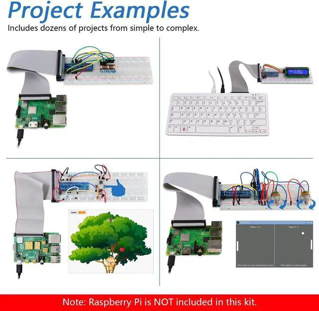 Alt view image 5 of 7 - Ultimate Starter Kit for Raspberry Pi 5 4 B 3 B+ 400 Zero 2 W, 962-Page Detailed Tutorial, Python C Java Scratch Processing Code, 223 Items, 128 Projects (Raspberry Pi NOT Included)