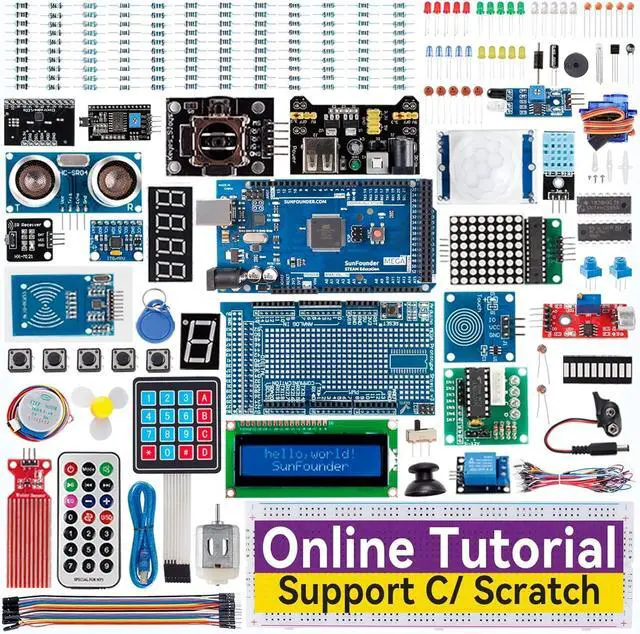 Main image of Project The Most Complete Electronics Starter Kit Compatible with  Mega 2560 R3 Mega328 Nano, 73 Tutorials Included