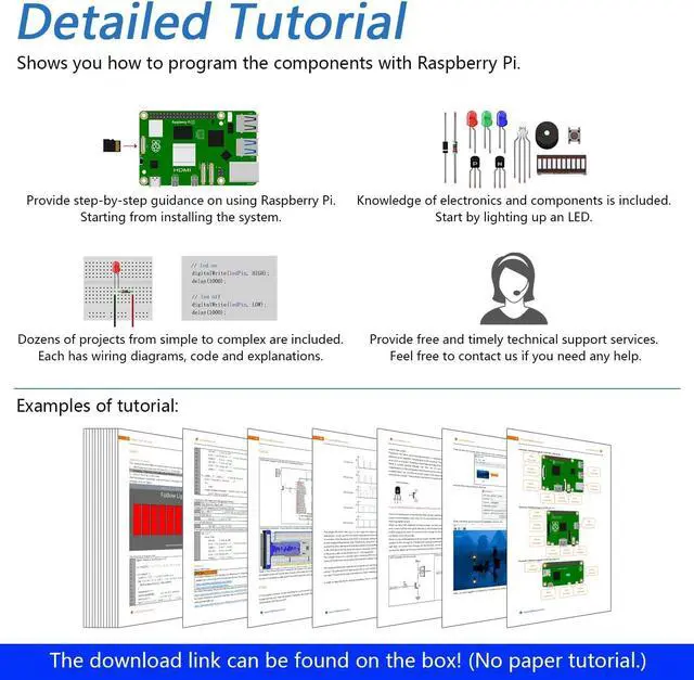 Alt view image 3 of 7 - Ultimate Starter Kit for Raspberry Pi 5 4 B 3 B+ 400 Zero 2 W, 962-Page Detailed Tutorial, Python C Java Scratch Processing Code, 223 Items, 128 Projects (Raspberry Pi NOT Included)