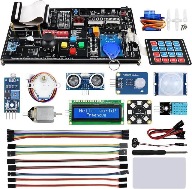 Main image of Projects Kit for Raspberry Pi 5 4 B 3 B+ 400 Zero 2 W, Simple Wiring, 860-Page Detailed Tutorial, Python C Java Scratch Processing Code, 132 Projects (Raspberry Pi NOT Included)