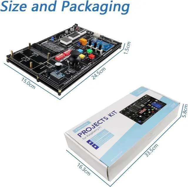 Alt view image 7 of 7 - Projects Kit for Raspberry Pi 5 4 B 3 B+ 400 Zero 2 W, Simple Wiring, 860-Page Detailed Tutorial, Python C Java Scratch Processing Code, 132 Projects (Raspberry Pi NOT Included)