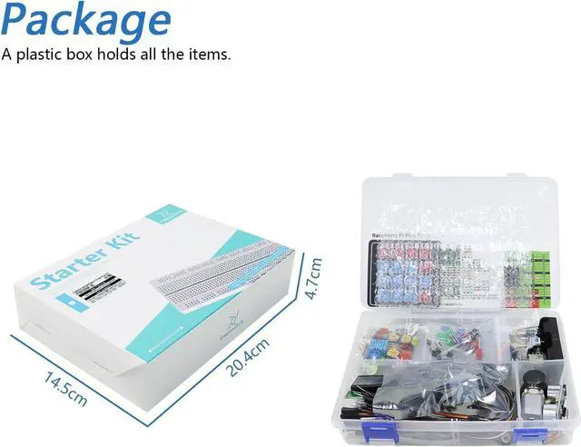 Alt view image 7 of 7 - Ultimate Starter Kit for  Pico 2 W (Included), Dual Arm Cortex-M33 and Dual Hazard3 RISC-V Microcontroller, 767-Page Detailed Tutorial, 224 Items, 119 Projects, Python C Java Code