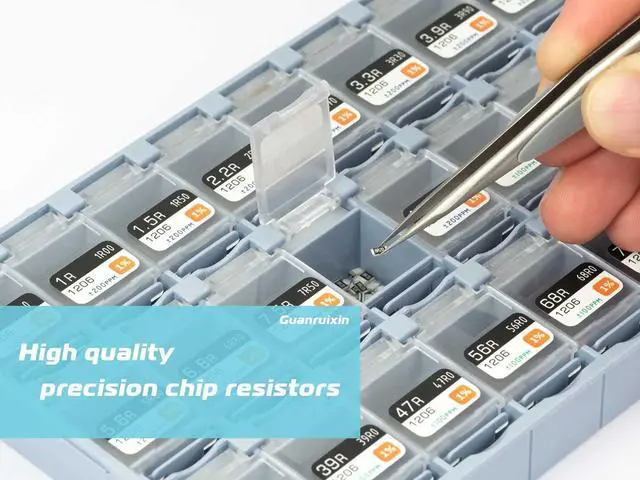 Alt view image 2 of 7 - Resistor Design Kit,EIA 1206 Size,0R-10M Resistance,72 Values 7200PCS,1% Tolerance,RoHS Compliant