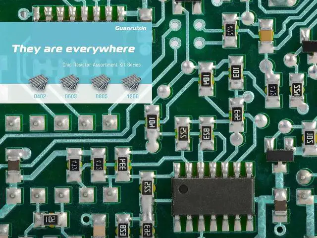 Alt view image 7 of 7 - Resistor Design Kit,EIA 1206 Size,0R-10M Resistance,72 Values 7200PCS,1% Tolerance,RoHS Compliant