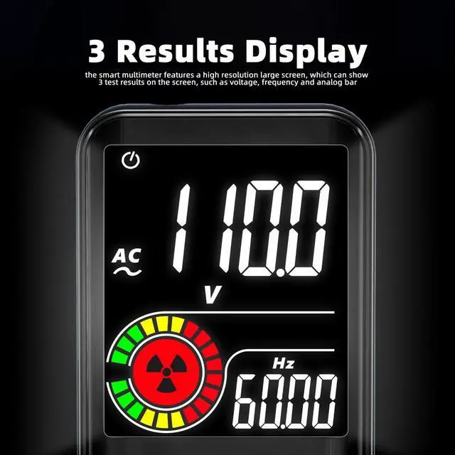 Alt view image 4 of 7 - Digital Multimeter, Color LCD 3 Results Display 9999 Counts Auto Range Voltmeter, Rechargeable with EMF Detector, Capacitance Ohm Hz Diode Live Check Voltage Tester