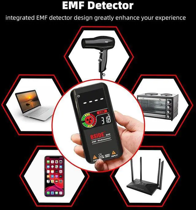 Alt view image 6 of 7 - Digital Multimeter, Color LCD 3 Results Display 9999 Counts Auto Range Voltmeter, Rechargeable with EMF Detector, Capacitance Ohm Hz Diode Live Check Voltage Tester
