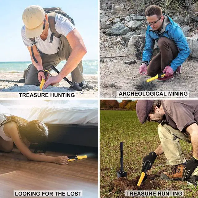 Alt view image 6 of 7 - Metal Detector Pinpointer Wand: 5" Detection Depth, IP68 Fully Waterproof, Up to 66 Feet Underwater, 360°Detection Handheld Pin Pointer, 3 Modes (Buzzer, Vibration,Sound) for Adults & Kids