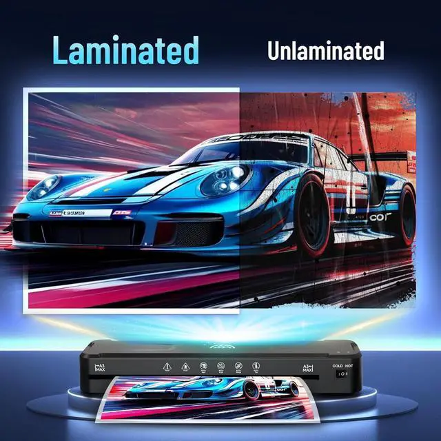 Alt view image 6 of 6 - Laminator Machine, 13 inch Laminator Machine with 50 Laminating Sheets, Fast Warm-Up No Jam Personal Laminator, Cold & Thermal Laminator Machine 11x17, Laminating Machine for Home Office School