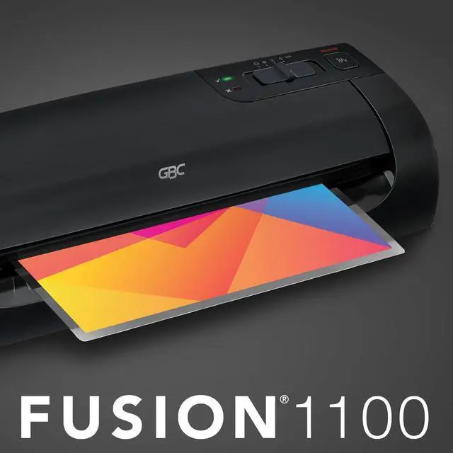 Alt view image 2 of 6 - Thermal Laminator Machine, Fusion 1100L, 9 Inch, 4 Min Warm-up, 3 or 5 Mil, with 10 EZUse Laminating Pouches (1703074)