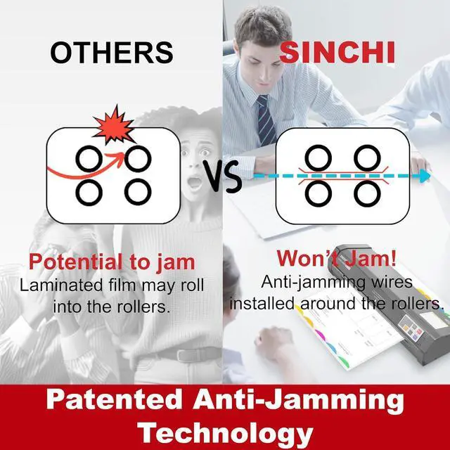 Alt view image 5 of 7 - Auto Sense, 3-10 mil Laminating Machine for Office and School, 50-Second Warm-up, 40 Inches/Minute, Never-Jam, Heavy Duty, 13-inch Thermal Laminator Machine 11x17