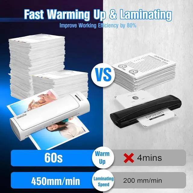Alt view image 3 of 7 - Laminator Machine A3, 60s Quick Warm-up 13-inch Laminator with 52 Laminating Sheets Cold Hot Lamination 9 in 1 Thermal Laminator with Paper Trimmer Corner Rounder for Office School Business Home Use