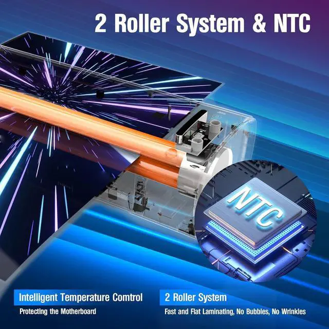 Alt view image 4 of 7 - Laminator Machine A3, 60s Quick Warm-up 13-inch Laminator with 52 Laminating Sheets Cold Hot Lamination 9 in 1 Thermal Laminator with Paper Trimmer Corner Rounder for Office School Business Home Use