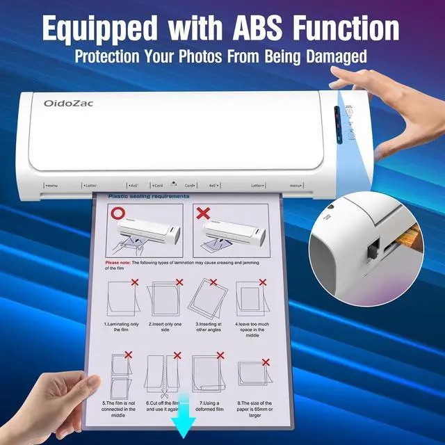 Alt view image 7 of 7 - Laminator Machine A3, 60s Quick Warm-up 13-inch Laminator with 52 Laminating Sheets Cold Hot Lamination 9 in 1 Thermal Laminator with Paper Trimmer Corner Rounder for Office School Business Home Use