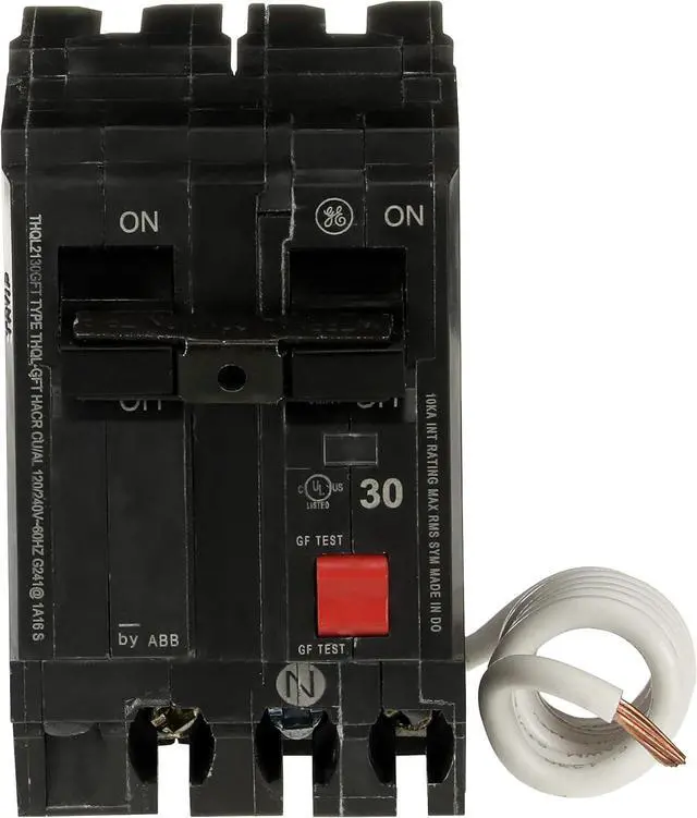Main image of ABB Q-Line® THQL2130GFT 30A Double Pole Circuit Breaker 30 Amp Double Pole Ground Fault Breaker with Self-Test 120/240 VAC 2-Pole GFCI Breaker Ground Fault Circuit Interrupter