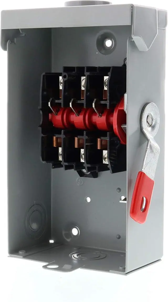 Alt view image 2 of 6 - GNF322RA 60-Amp, 3-Pole, 240V General Duty Compact Series Safety Switch, Non-Fusible, Outdoor