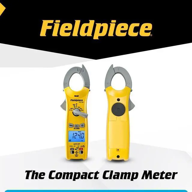 Alt view image 6 of 6 - Compact HVACR Clamp Multimeter SC260  True RMS Clamp Meter with Temperature, Capacitance & Backlight